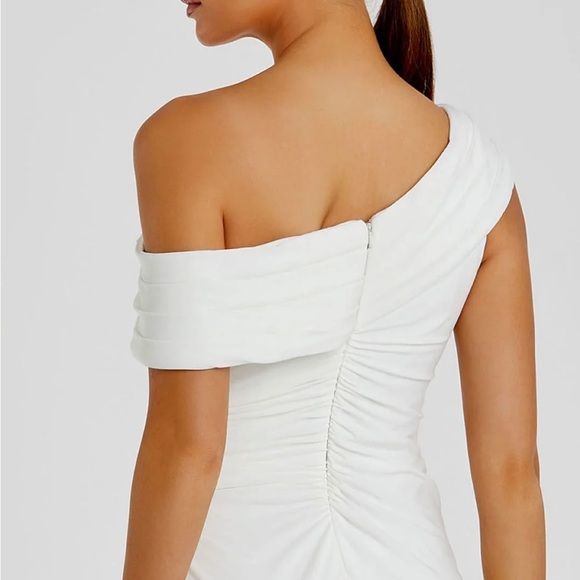 **Lowered Price**  Mac Dougall Foldover Off-the-Shoulder Slit Gown - Picture 2 of 6